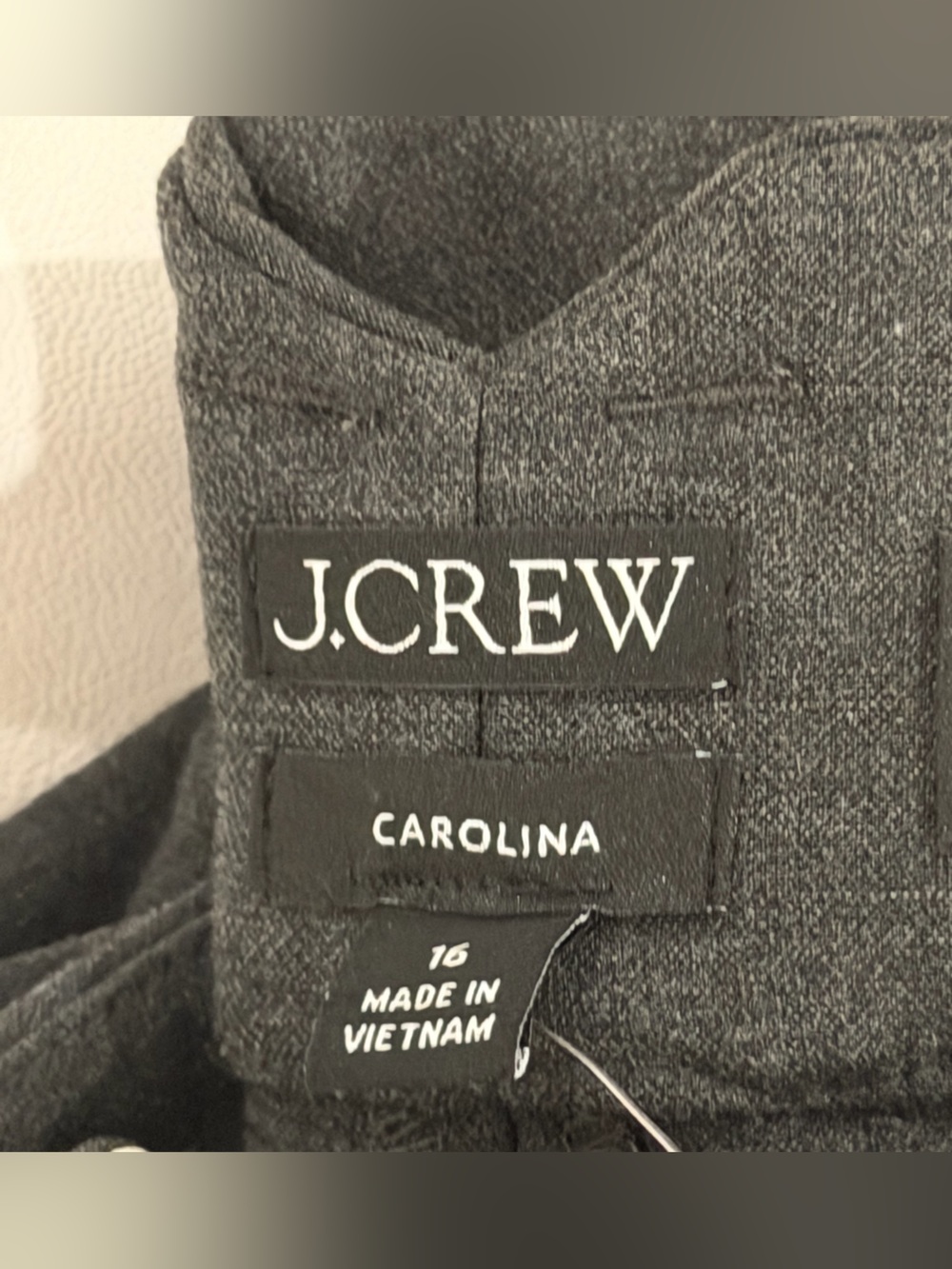 NWT J. CREW Carolina Pant Women’s Size 16 Heathered Charcoal Black Grey Wide Leg - Picture 4 of 10